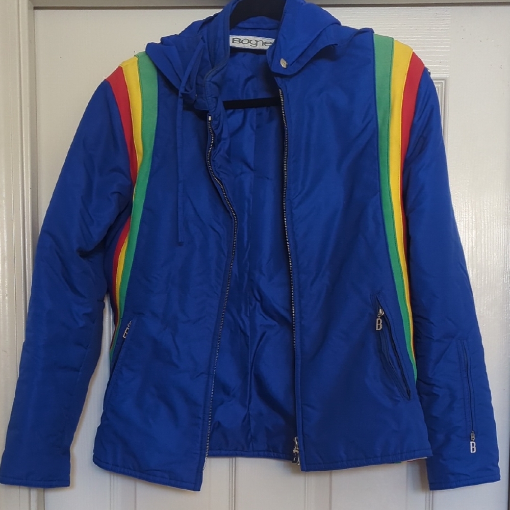 Bogner Blue Rainbow Jacket Size Small